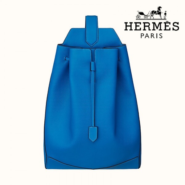 blue hermes handbag